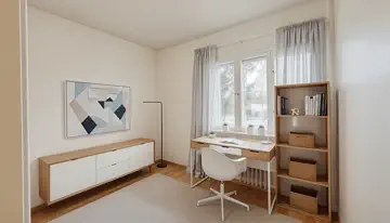 Arbeitszimmer visualisiert