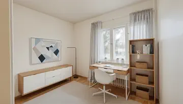 Arbeitszimmer visualisiert