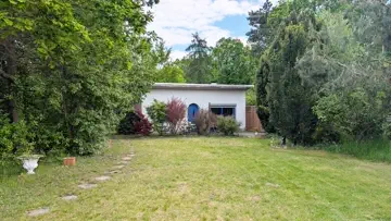 Blick zum Bungalow
